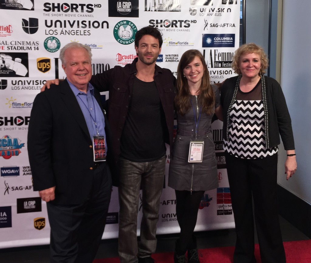 Director Ila Duncan and Producer Woodson Duncan on the red carpet at LA Femme Film Festival with Anthony Marks and Laura Scheiner 